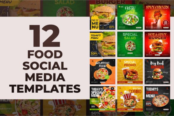 12 Food Social Media Templates: A Strategic Asset for Digital Marketing Workflows