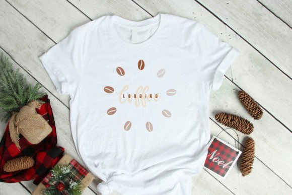 Coffee Loading Circle Typography T-Shirt Design