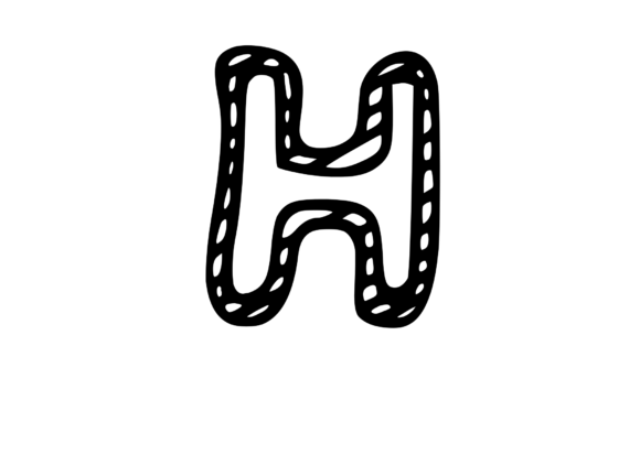 Felt Tip Hand Drawn Stripy Comic Mono H