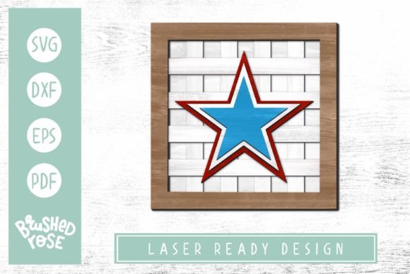Fourth of July Star Glowforge Sign Guide