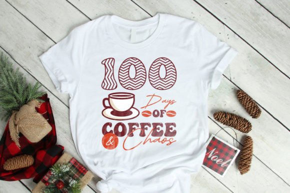 Retro Pattern Coffee Typography T Shirt