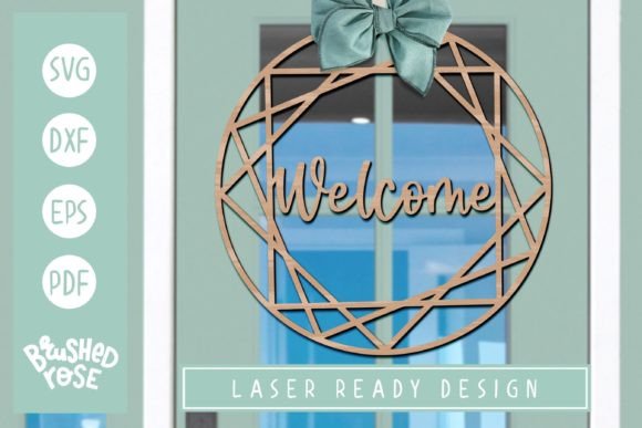 Transform Your Entryway with a Round Welcome Front Door Glowforge Sign